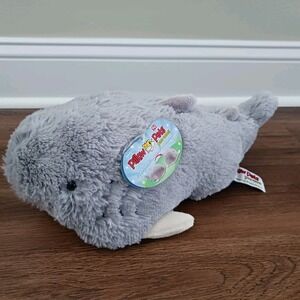 Pillow Pets Peewees Gray Sharky Shark Plush Stuffed Animal Toy Pet Pee Wee NEW